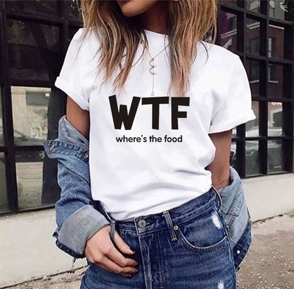 Short Sleeve T-Shirts Round Neck Cartoon Printing Comfortable