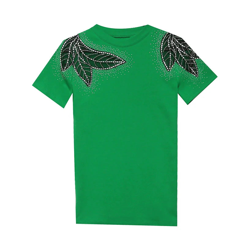 European Station Spring/Summer New Round Neck Slim Short Sleeve