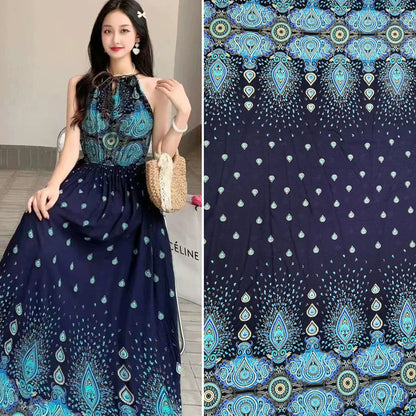 Silk Synthetic Cotton Rayon Cloth Mulberry Summer Loungewear Pajamas Dress