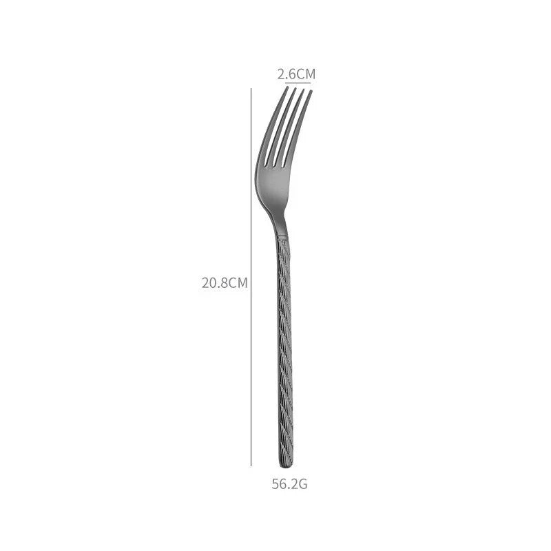 Home 304 Stainless Steel Steak Western Tableware Knife Fork Spoon 4 Pieces Combination Set Rice Spoon