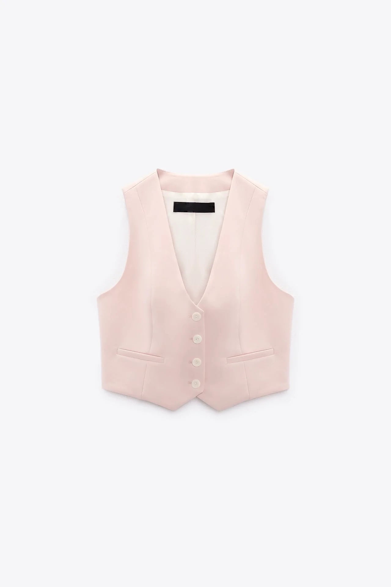 Spring High Waist Loose Pants Pants and Sleeveless V Neck Short Vest