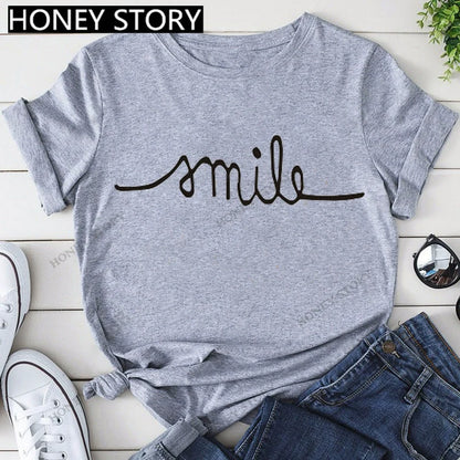 T-Shirts Short Sleeves Round Neck Cartoon Printing Comfortable