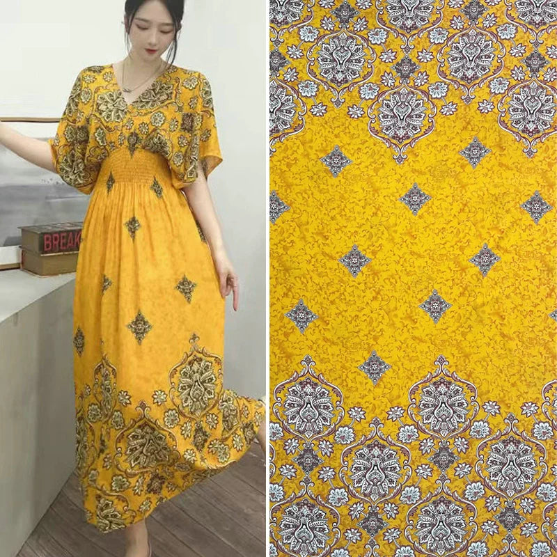 Silk Synthetic Cotton Rayon Cloth Mulberry Summer Loungewear Pajamas Dress