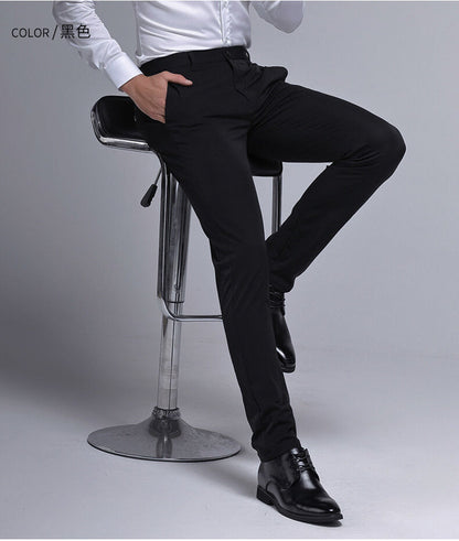 Brand Summer Slim-Fit Casual Suit Pants