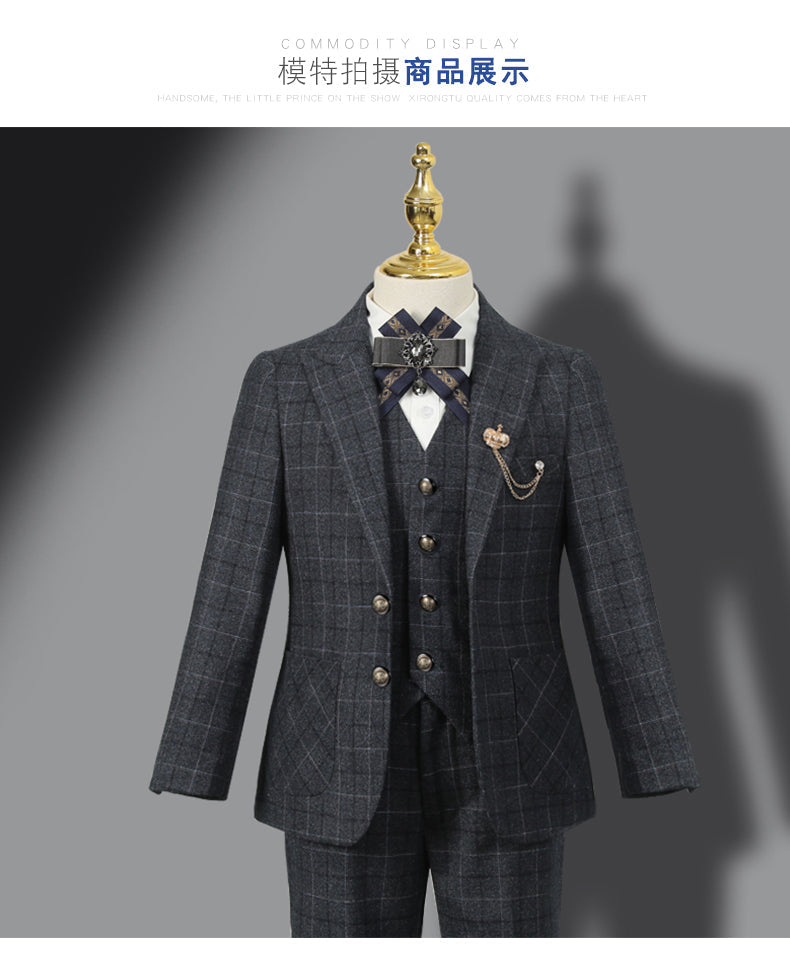 Dress Model Catwalk Host Piano Children's Suit Ages 3-13 yrs old
