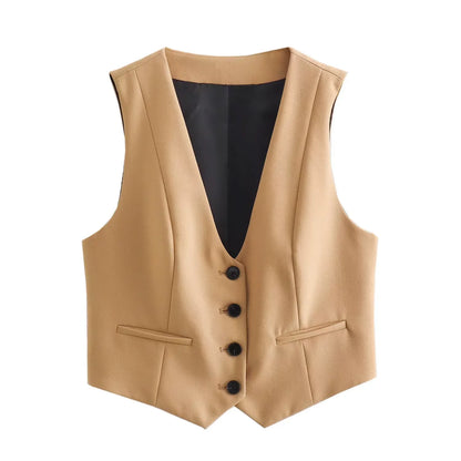 Sleeveless Short Vest and Pants