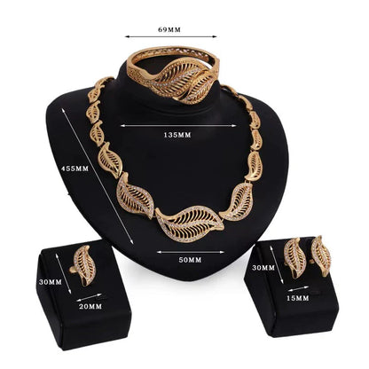 Fashion Inlaid Jewel Rhinestone Clavicle Chain Women's Banquet Earrings