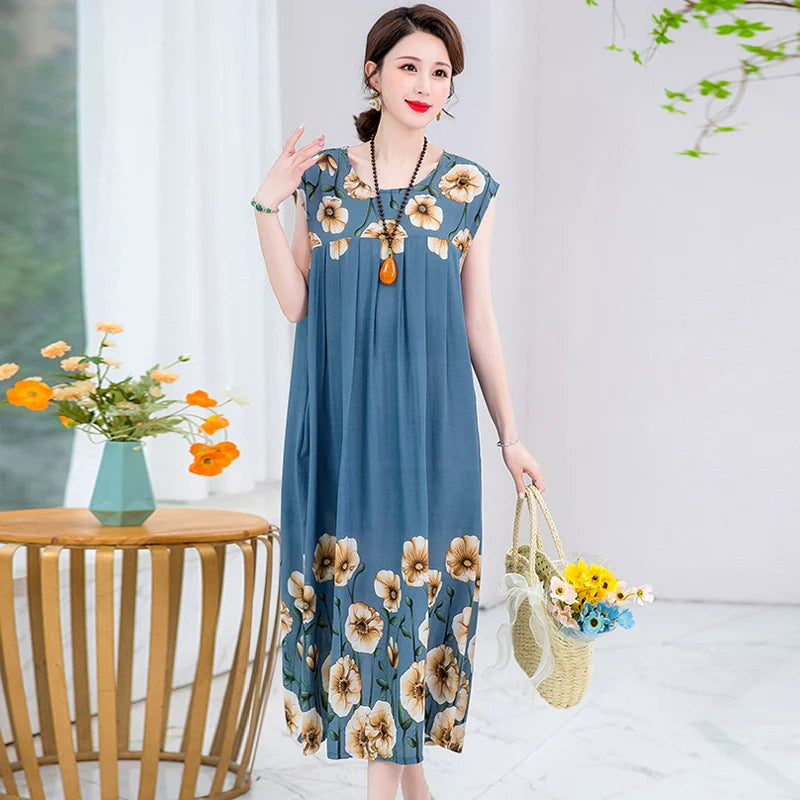 Summer Pure Cotton Stylish Extra Large Size 110.00kg Dress or Sleepwear
