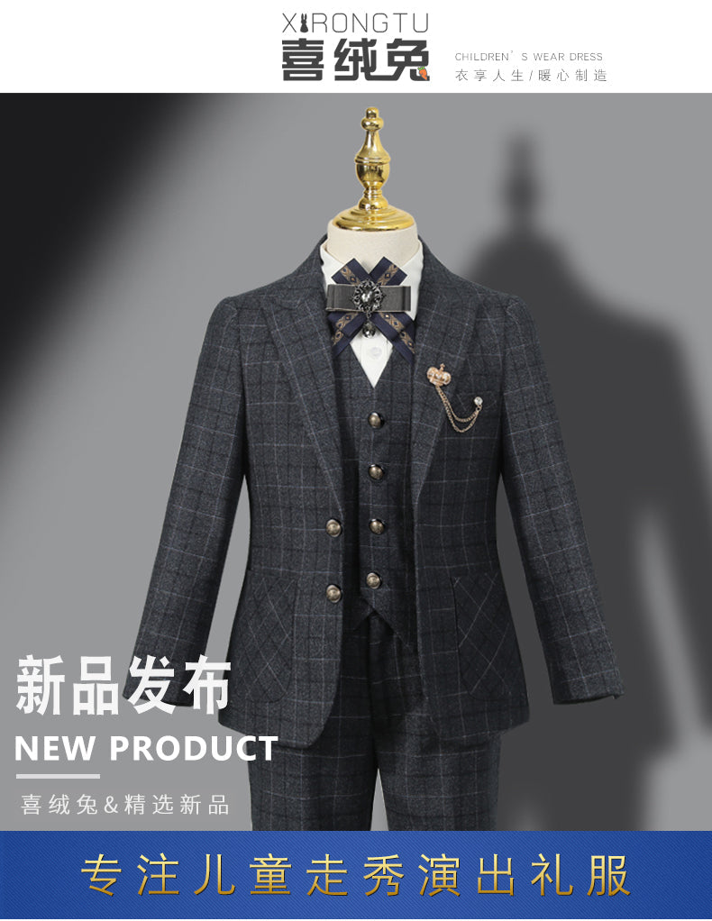 Dress Model Catwalk Host Piano Children's Suit Ages 3-13 yrs old