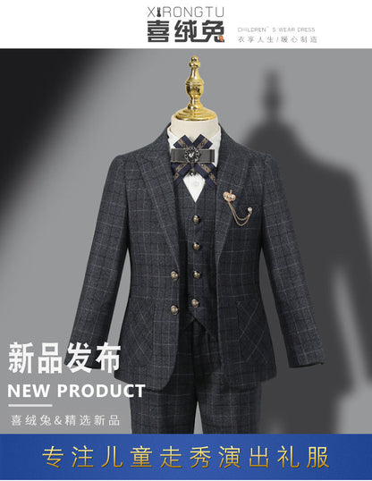 Dress Model Catwalk Host Piano Children's Suit Ages 3-13 yrs old