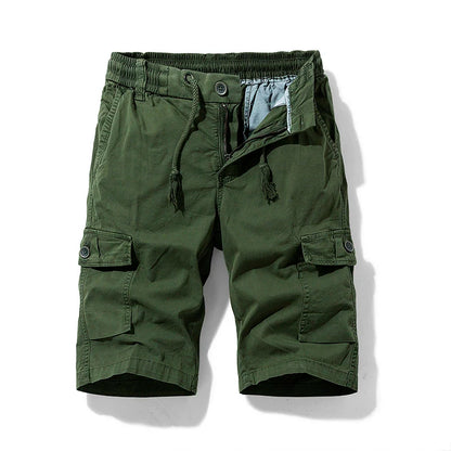 Men's Summer Straight-leg Casual Multi-Pocket Cotton Parka Shorts