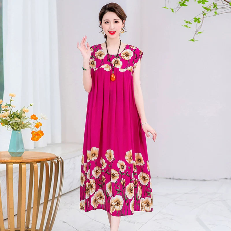 Summer Pure Cotton Stylish Extra Large Size 110.00kg Dress or Sleepwear