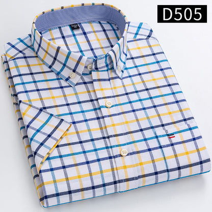 Casual Oxford Men's Short-Sleeved Dress Shirts