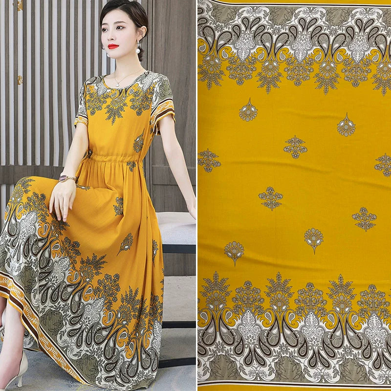 Silk Synthetic Cotton Rayon Cloth Mulberry Summer Loungewear Pajamas Dress