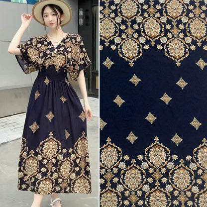 Silk Synthetic Cotton Rayon Cloth Mulberry Summer Loungewear Pajamas Dress