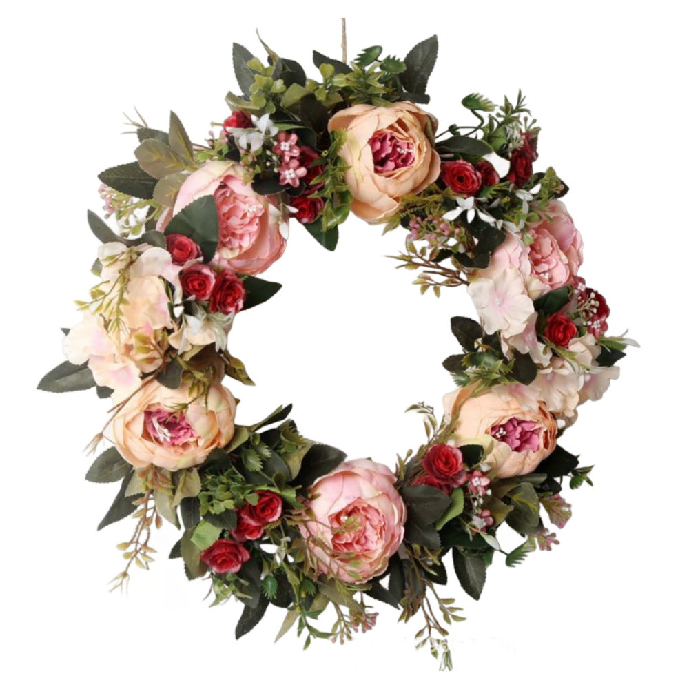 Front Door Artificial Flower Wreath