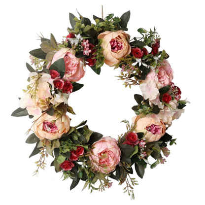Front Door Artificial Flower Wreath