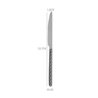 Home 304 Stainless Steel Steak Western Tableware Knife Fork Spoon 4 Pieces Combination Set Rice Spoon
