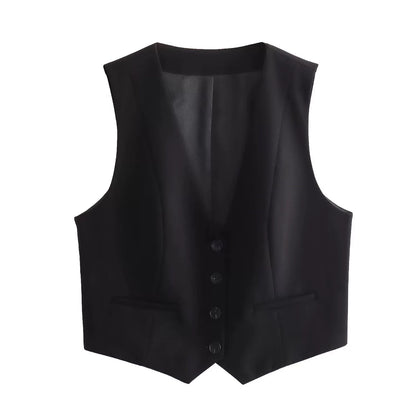Sleeveless Short Vest and Pants