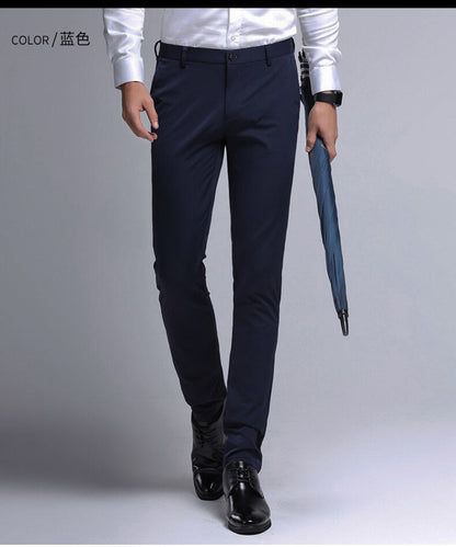 Brand Summer Slim-Fit Casual Suit Pants