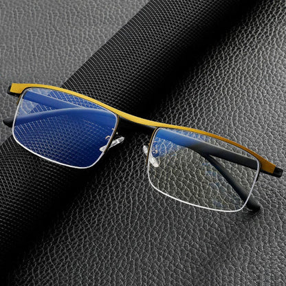 German Reading Glasses Men's Dual-Use HD Smart Ultra Light Glasses Automatic Zoom Progressive Presbyopic Glasses Anti-Blue Light