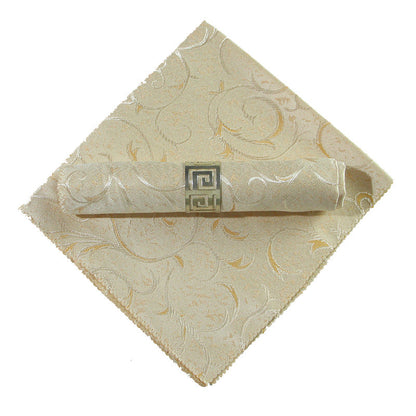 10-Piece High-End Jacquard Napkin Cloth and Rings Home Restaurant Banquet Napkin Cloth 48 * 48cm