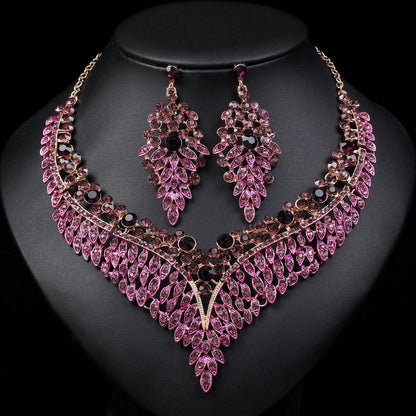 Women's Geometric European and American-Style Luxury Gemstone Necklace Dress