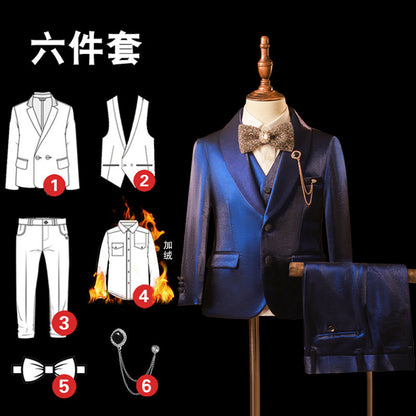 Elegant British Catwalk Boy's Spring Suit Two Pieces Handsome