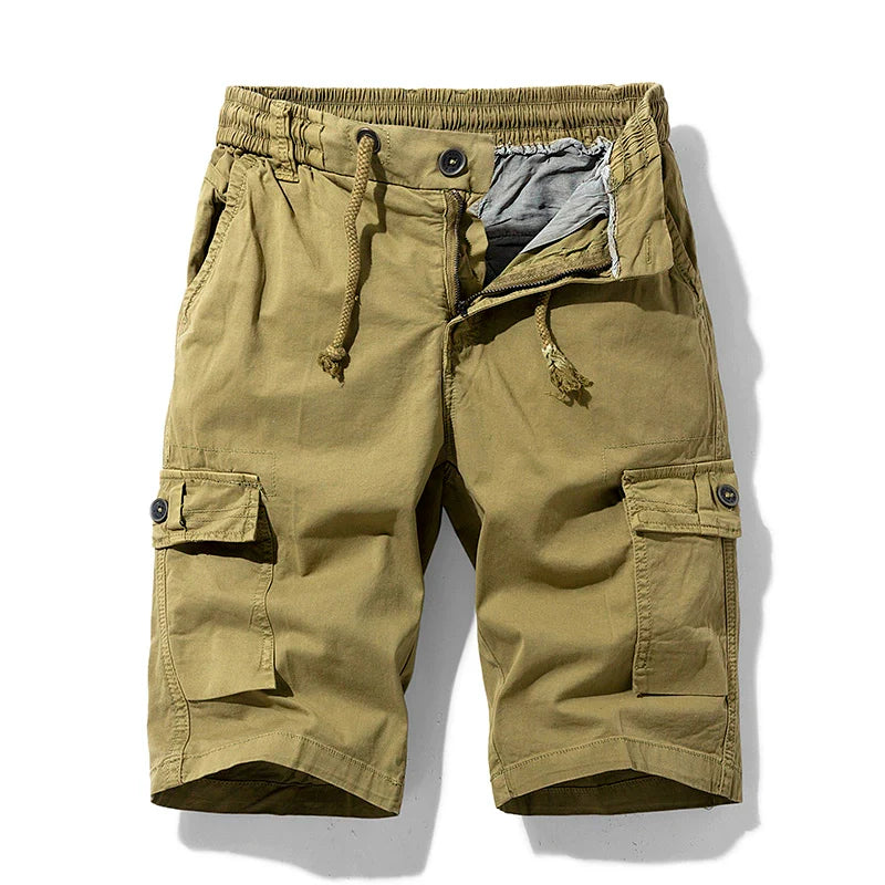 Men's Summer Straight-leg Casual Multi-Pocket Cotton Parka Shorts