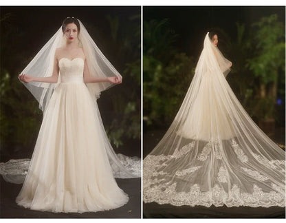 Bride Wedding Long Big Tailing Veil