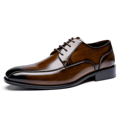 Men's Breathable Square Toe Leather Shoes
