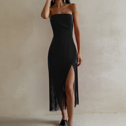 Mia Summer New Split Dress Tube Top