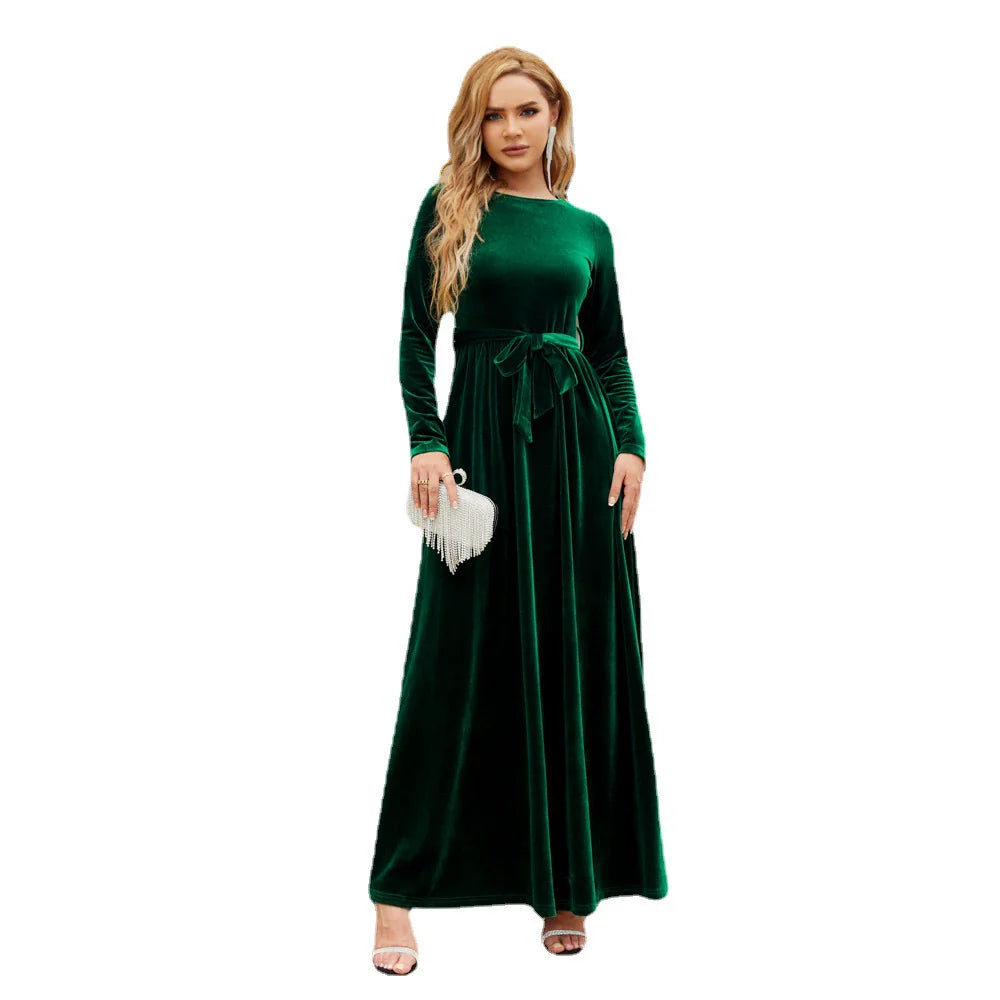 Golden Velvet Luxury Comfort Dress