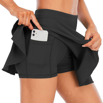 Lined Pleated Skirt Golf Leggings Yoga