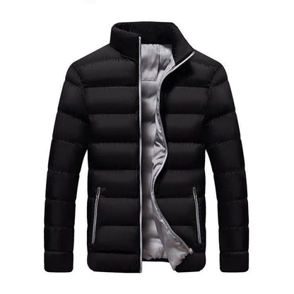Men's Down Jacket Thickened Warm Leisure Stand-up Collar Slim Fit Cold-Proof Cotton-Padded Coat