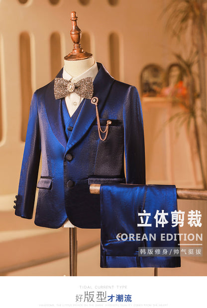 Elegant British Catwalk Boy's Spring Suit Two Pieces Handsome