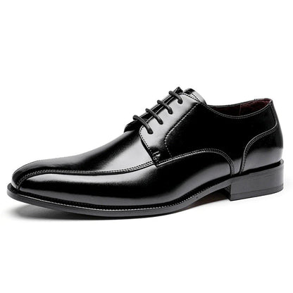 Men's Breathable Square Toe Leather Shoes
