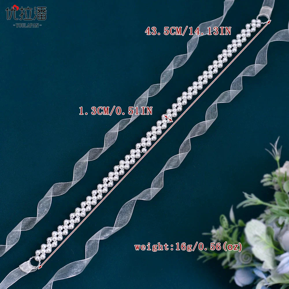 Trendy Classy Pearl Alloy Exquisite Women Belt