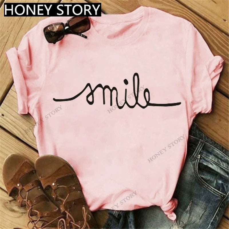 Short Sleeve T-Shirts Round Neck Cartoon Printing Comfortable