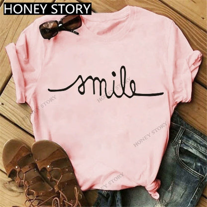 Short Sleeve T-Shirts Round Neck Cartoon Printing Comfortable