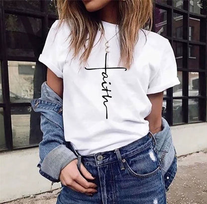 Short Sleeve T-Shirts Round Neck Cartoon Printing Comfortable
