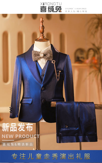 Elegant British Catwalk Boy's Spring Suit Two Pieces Handsome