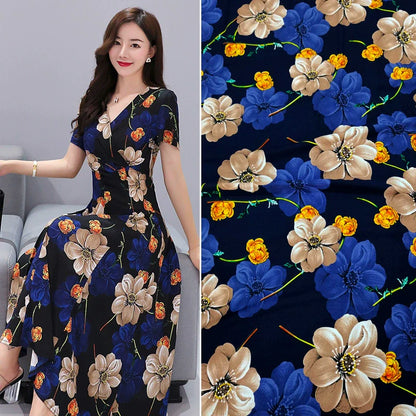 Silk Synthetic Cotton Rayon Cloth Mulberry Summer Loungewear Pajamas Dress
