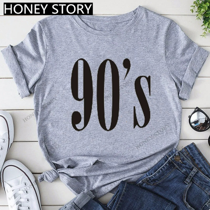 T-Shirts Short Sleeves Round Neck Cartoon Printing Comfortable