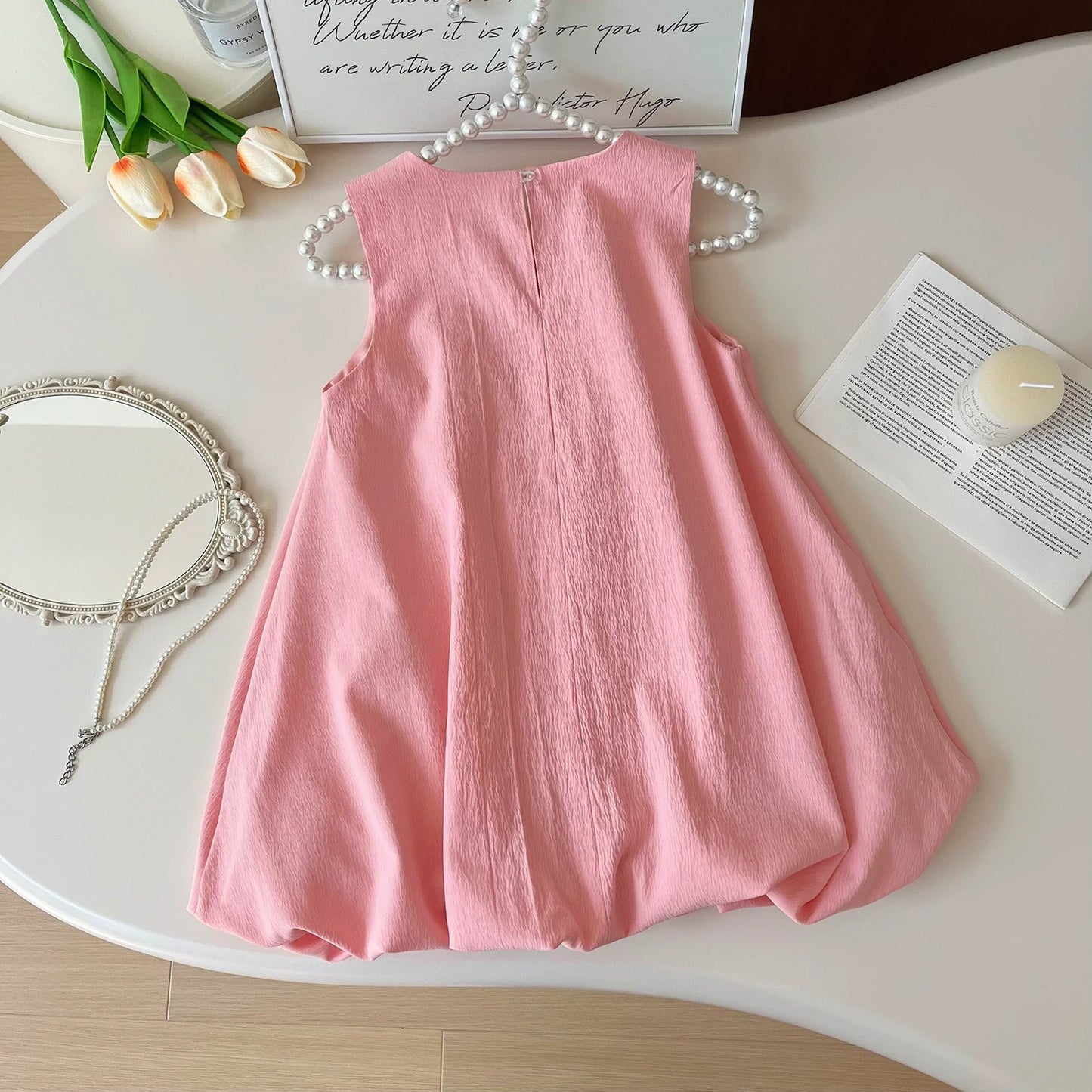 Summer K-style Sleeveless Vest Dress Baby Bows