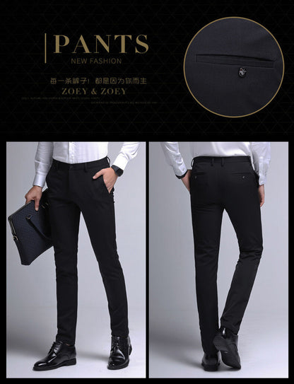 Brand Summer Slim-Fit Casual Suit Pants