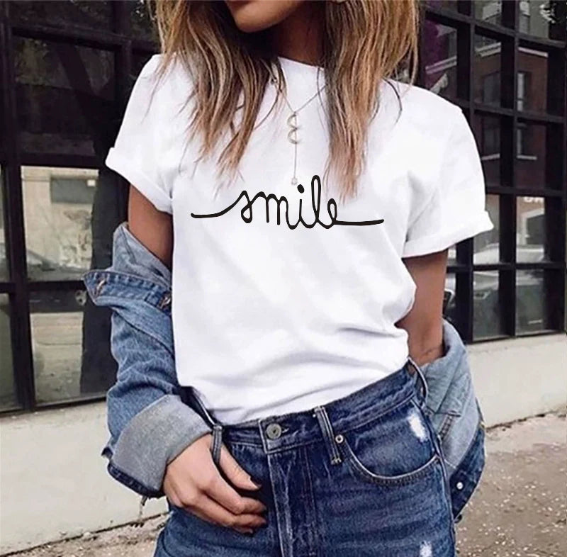T-Shirts Short Sleeves Round Neck Cartoon Printing Comfortable