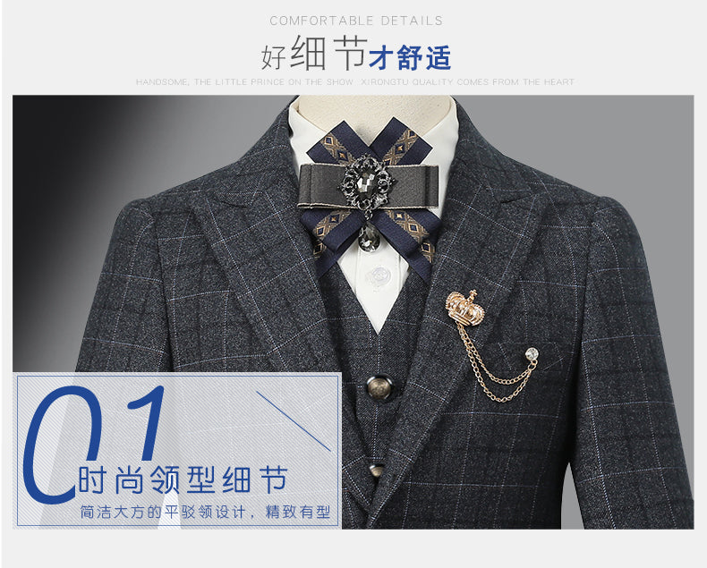 Dress Model Catwalk Host Piano Children's Suit Ages 3-13 yrs old