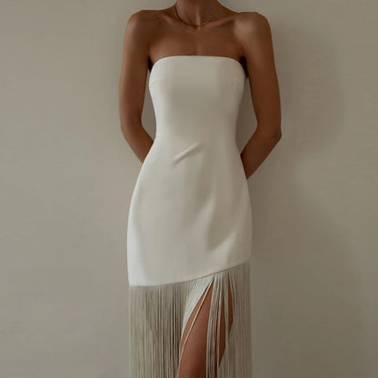 Mia Summer New Split Dress Tube Top