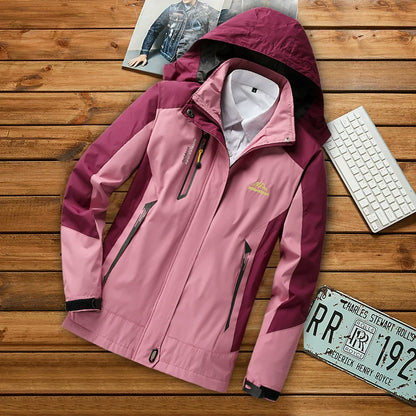 Women Thin Outdoor Waterproof All Year Round Shell Jacket